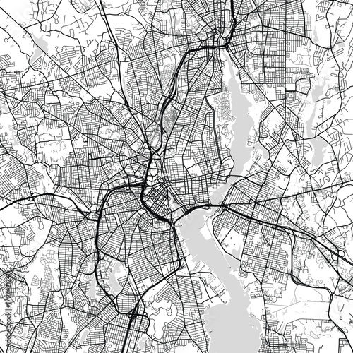 Providence City Map navigate the with precision using this minimalist urban rendered in clean monochrome linework and subtle gradients begin of sentence, emphasizing refined linework.