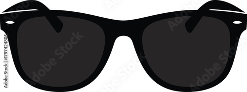 Black wayfarer sunglasses fashion accessory summer style eye protection eps silhouette