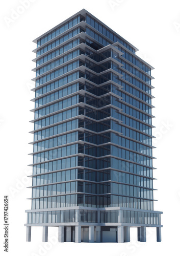 Wallpaper Mural Modern glass skyscraper structure isolated on a transparent background Torontodigital.ca