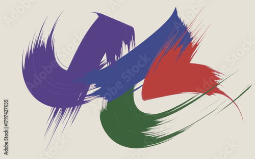 Abstract brush strokes modern art design colorful painting background artistic graphic element vibrant colors creative concept banner