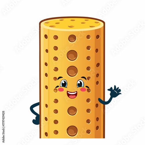 A shy cheese slice is nervously peeking out from behind a tall, confident, imposing cracker tower.