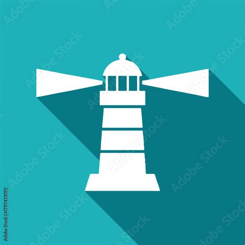 lighthouse logo vector minimal flat icon navigation beacon maritime sign