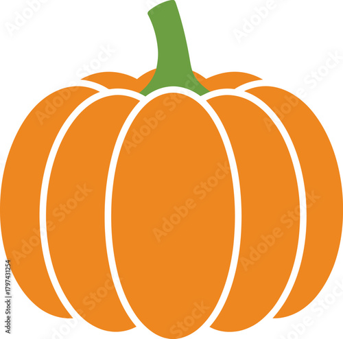 Pumpkin vector, pumpkin vector icon, pumpkin vector illustration isolated on white background
