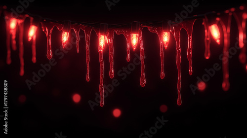 Stranger Things Horror Aesthetic with Eerie Holiday Lighting