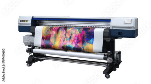 Large Format Printer Printing: A state-of-the-art large format printer rolls out a vibrant print. capturing the essence of modern print technology