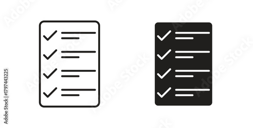Guidelines icons set. Simple line vector illustration