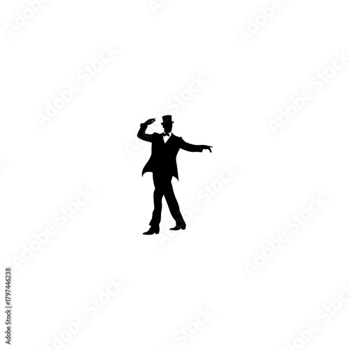 Actor in a dramatic black silhouette 