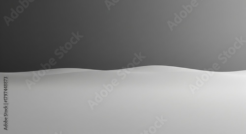 Minimalist Gray Background with Soft Curved Shapes and Smooth Textures for Artistic Use