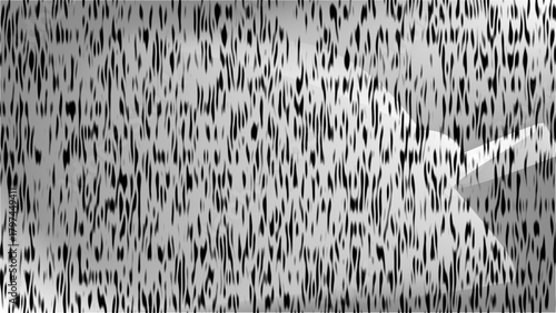 Abstract monochrome background with a dense, grainy, and distorted spotted pattern.