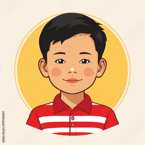 Malaysian uncle vector illustration