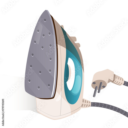 Clothes Iron Vector Modern Electric Design