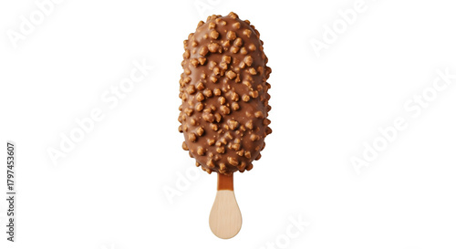 Chocolate Covered Ice Cream Bar with Nuts popsicle