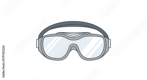 Protective Safety Goggles with Clear Lenses and Adjustable Strap.