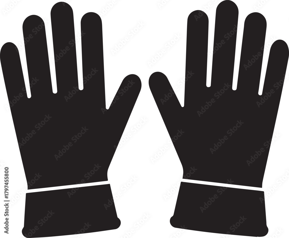 Obraz premium Two Gloves Vector, Gloves Vector Icon