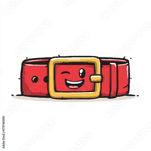 Smiling Santa Belt Buckling Up for Christmas

