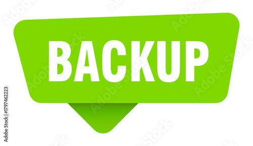 backup green sign isolated on transpatent background. backup sticker