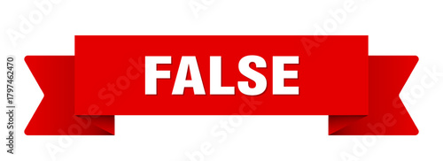 false ribbon isolated on transparent background. false ribbon