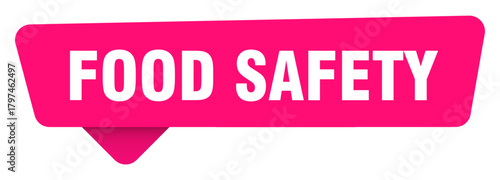 food safety magenta sticker isolated on transpatent background. food safety sign