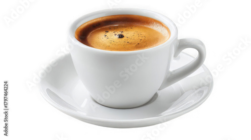 A cup of espresso, showcasing rich crema and aroma