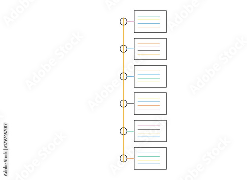Vertical Timeline Infographic Template Vector