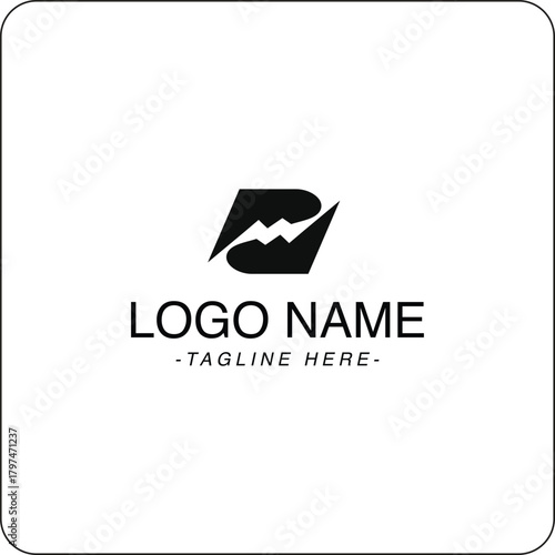 Abstract Clever Ambigram Letter P Logo