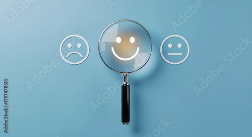 Customer Satisfaction Feedback Happy Face Rating Copy Space
