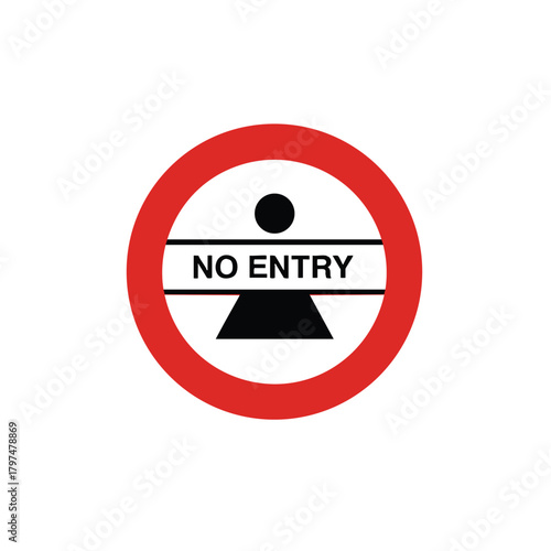 Red circle warning sign indicating no entry for vehicles
