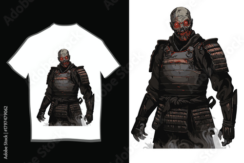 Undead Samurai Warrior T-Shirt Graphic