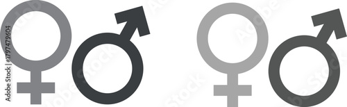 Man and Woman Symbol Vector Illustration