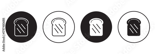 Icon of a slice of bread for a sandwich. Sliced piece of bread. Bread for toaster.