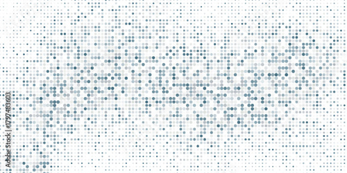 Light BLUE vector modern geometrical circle abstract background. Dotted texture template. Geometric pattern in halftone style with gradient.