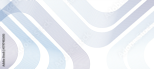 Abstract Geometric Curved Line Pattern Background