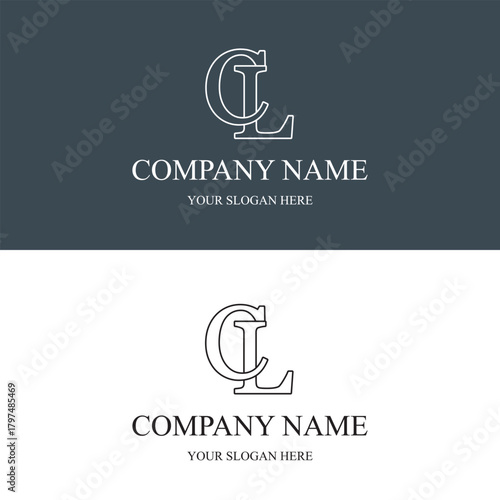 cl logo initial letter luxury royal logo. template symbol. modern golden luxury logo. abstract monogram vector letter mark brand fashion. icon  business monogram boutique font Clothing minimalist.