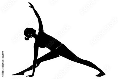 silhouette of a woman exercising