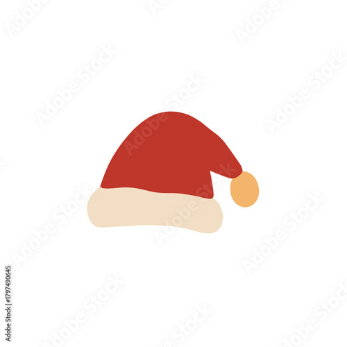 santa claus hat Santa Hat Vector Illustration | Christmas Red Hat | Watercolor Effect Clipart santa hat, christmas hat, red santa hat, santa cap, holiday hat, festive hat, winter hat, christmas vector