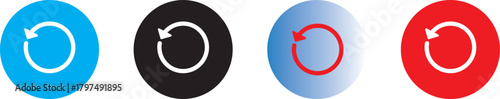 Repeat icon .Update icon set. Moving gears with circular arrows. progress bar and install icon.
