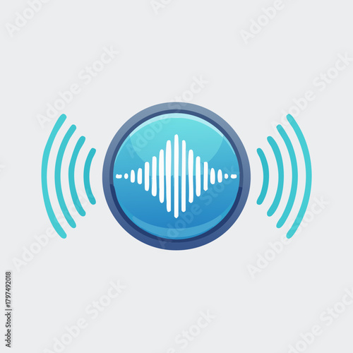 Audio wave icon representing sound and voice recording.