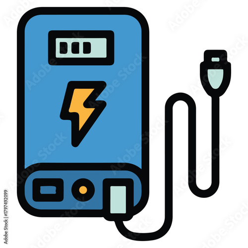 Electric Vehicle Charging Station Icon