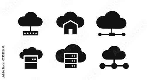 Cloud computing icons vector illustration for web and design