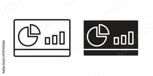 Dashboard icon in line design. Simple icon vector