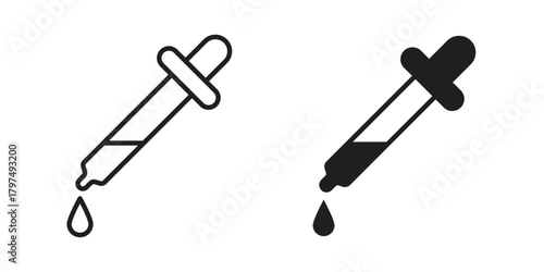 Dropper icon in line design. Simple icon vector