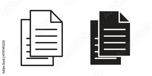 Duplicate icon in line design. Simple icon vector