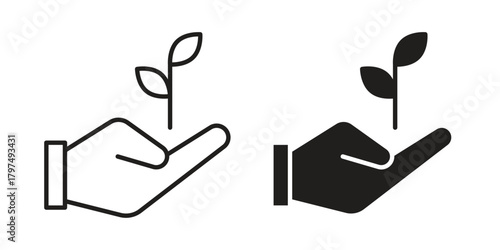 Environment icon in line design. Simple icon vector