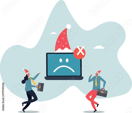 Computer outage, error or failure causing by software update mistake, operating system crash or cyber attack,about a man and his life.