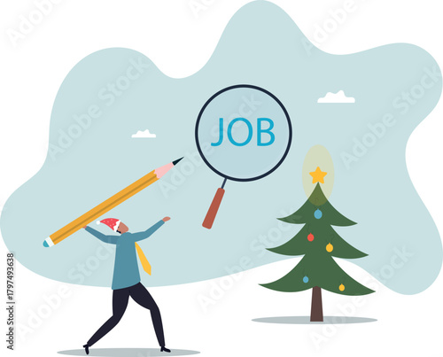 Job search, employee finding new job, career opportunity, employment or recruitment,about a man and his life.