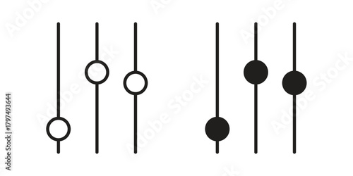 Equalizer icon in line design. Simple icon vector