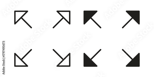 Expand icon in line design. Simple icon vector