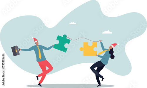 Jigsaw puzzle connection, teamwork partnership to help solve problem or challenge,about a man and his life.