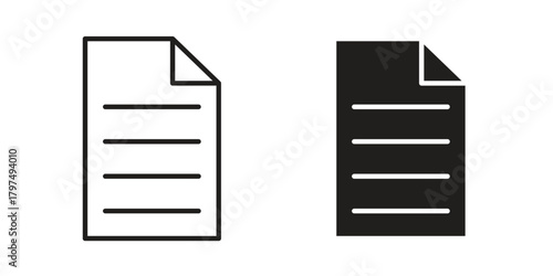 File icon in line design. Simple icon vector