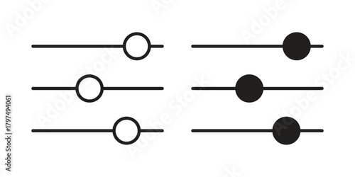 Filter Control icon in line design. Simple icon vector